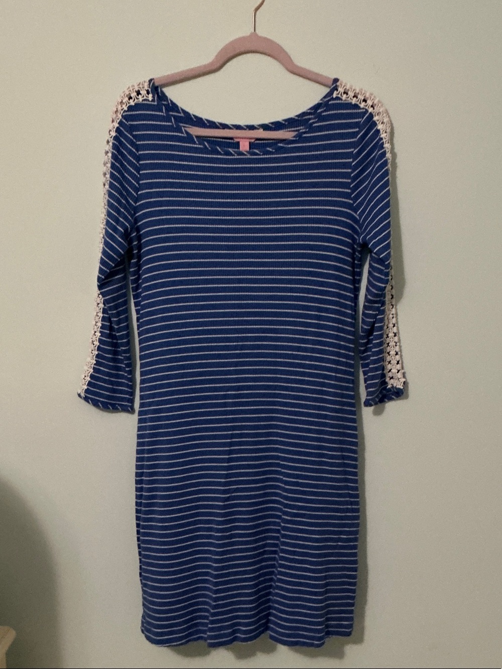 Lilly Pulitzer Marlow 3/4 Sleeve dress with Crochet Trim
